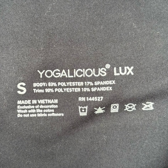 Yogalicious Black Flare High Crossover Elastic Free Waist Pants Size Small - Picture 5 of 7